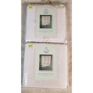 Simply Shabby Chic Pink Faux Silk Balloon Shade 60" x 63" Set of 2 NEW